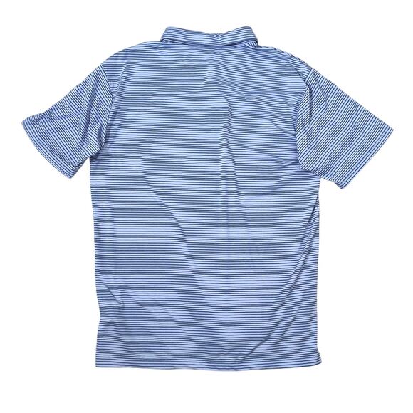 Ping Alexander Striped Golf Polo Shirt Grapemist Oxford Blue Performance - Picture 5 of 6